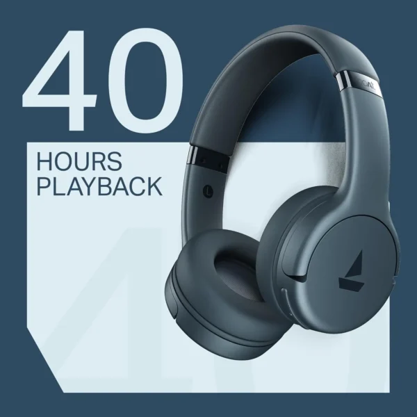 boAt Rockerz 411 bluetooth headphones bold blue wireless over ear