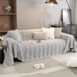 best faux fur sofa cover for 3 seater in india hokipo cloud grey