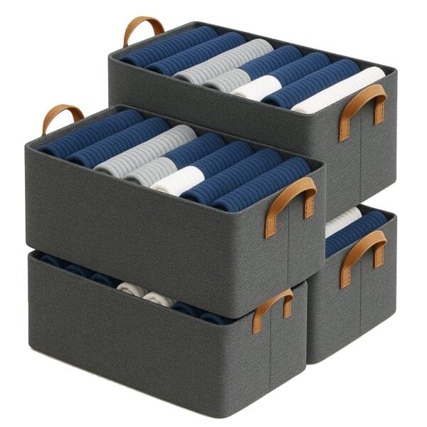 daluci wardrobe organizer 4 pcs foldable storage box
