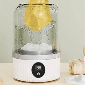 Folded mini folding washing machine with compact space saving design portable washer for travel and home use