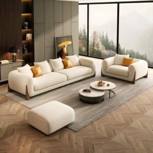 Velvet Contemporary 5 seater sectional sofa